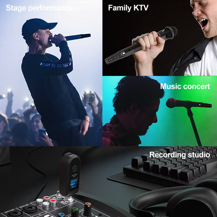 2.4G UHF XLR Adapter System Wireless Microphone Transmitter Receiver System.