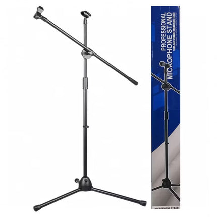 Microphone stand with double microphone holder.