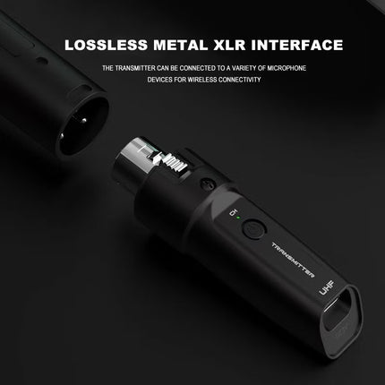 2.4G UHF XLR Adapter System Wireless Microphone Transmitter Receiver System.