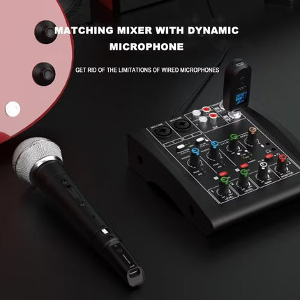2.4G UHF XLR Adapter System Wireless Microphone Transmitter Receiver System.